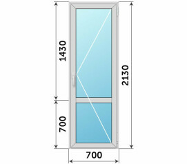 Штульповая пластиковая 700x2130